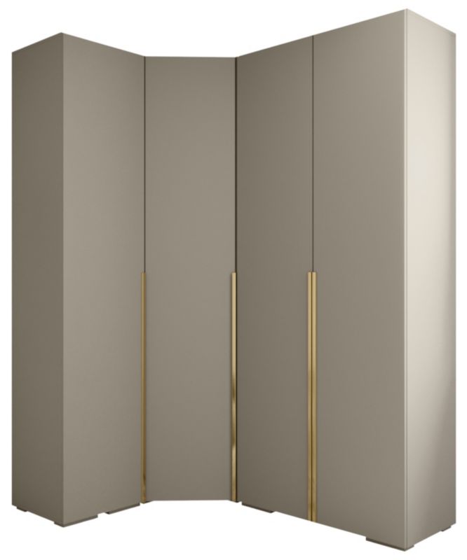 Garderoba wysoka do przedpokoju Abiks INOVA 1 Z3 kaszmir+złoty 1szt.