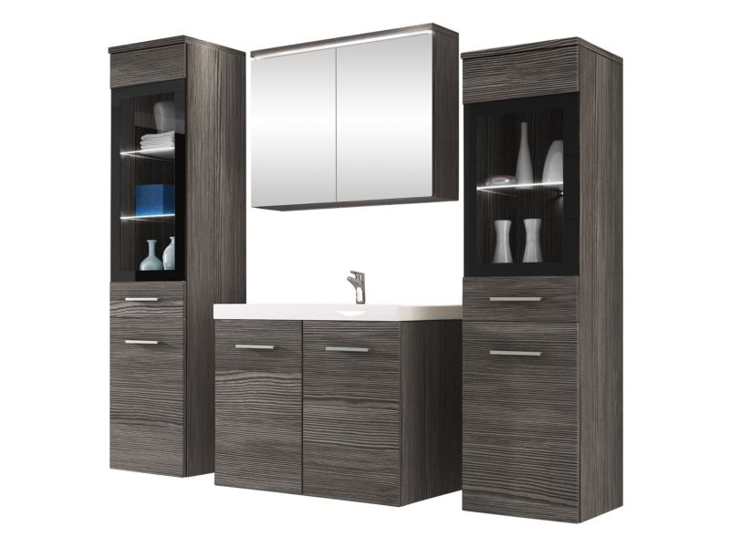 Meble łazienkowe MIRJAN 24 Madrit II z oświetleniem LED bodega 1 kpl.