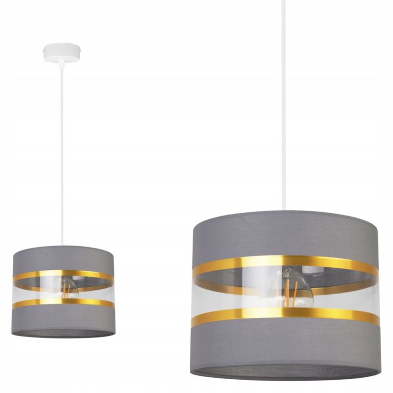 Lampa sufitowa wisząca Light Home LH Elegance Gold 1x E27 60W szary/biały 1szt.