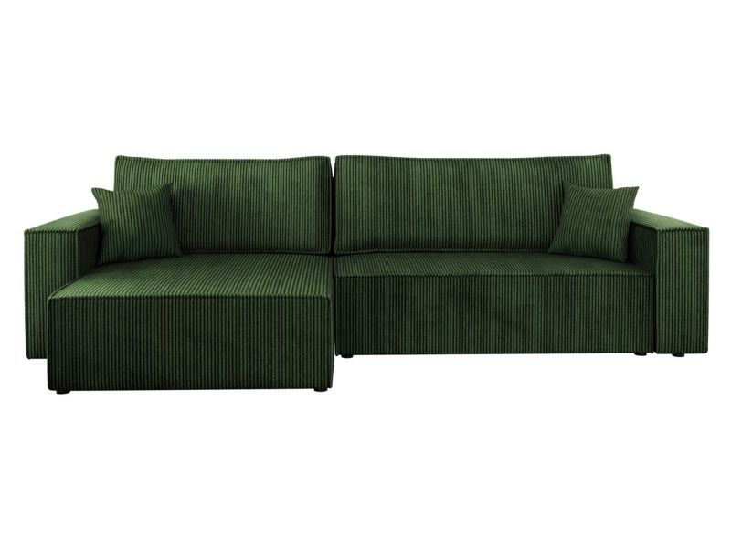 Narożnik MIRJAN 24 z funkcją spania Karl Maxi Sztruks ciemnozielony 1 szt.