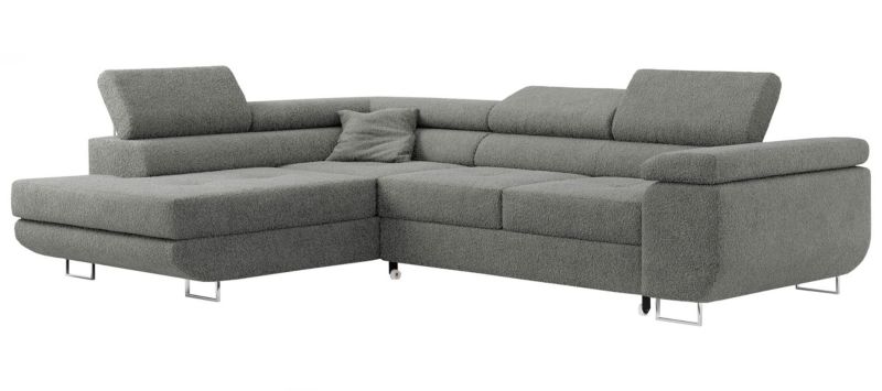 Narożnik MKS Meble GUSTAW L strona lewa Szary boucle 1szt.