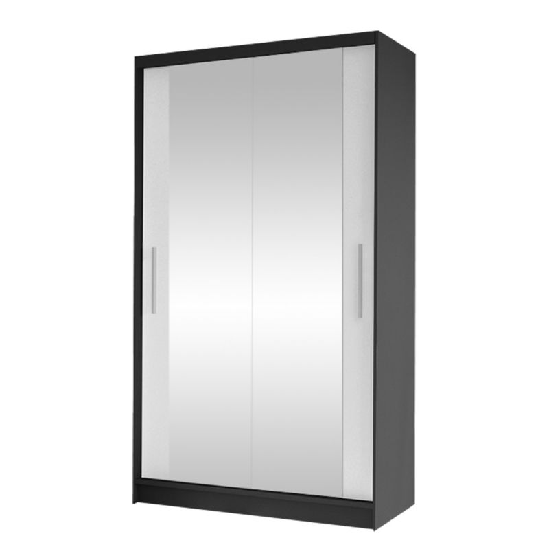 Szafa MIRJAN 24 z drzwiami przesuwnymi Costa VII czarny/biały 1 szt.