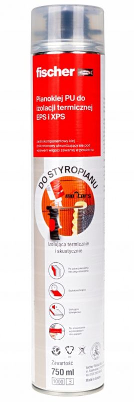 Pianoklej Fischer do płyt styropianowych 750ml 1 szt.