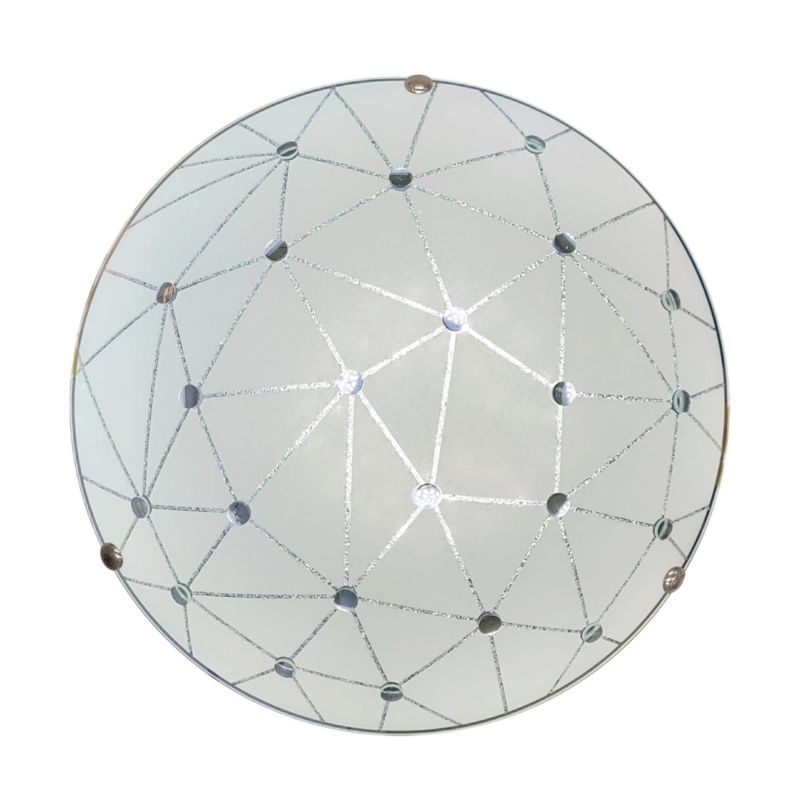 Plafon sufitowy Candellux Rock biały LED 12W 4000K IP20 wym: 9 x 30 x 30 cm szkło - 1 szt.