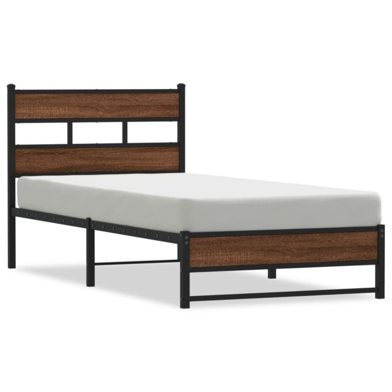 Łóżko metalowe WaszeMeble 75x190 cm brązowy WM-4017316 1 szt.