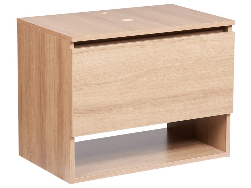 Wisząca szafka pod umywalkę Natal 60 cm Jasnobrązowy 1 szt.