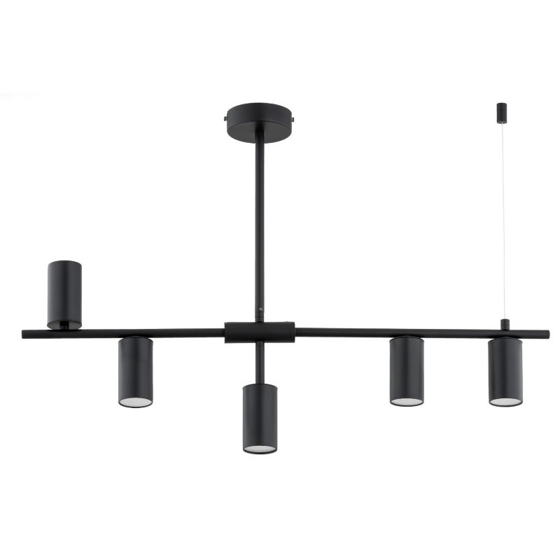 Lampa wisząca Alfa Saur 3223 czarna nowoczesna 5xGU10 x 10W 1 szt.