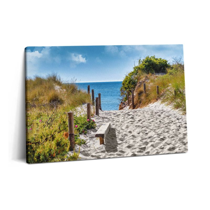Obraz na płótnie Wallfluent 60x40 cm Piaszczysta droga na plaże i morze 1 szt.