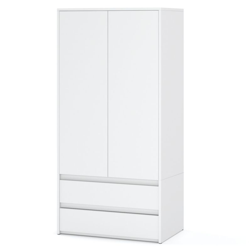 Szafa Hurtownia-Mebli Szuflady 2 Hugo 90cm Biały Mat Biały Mat 90x50x180 cm 1szt.