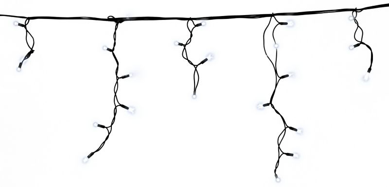 Kurtyna zewnętrzna 100 LED Bulinex sople 4,8 m z dodatkowym gniazdem zimna biała