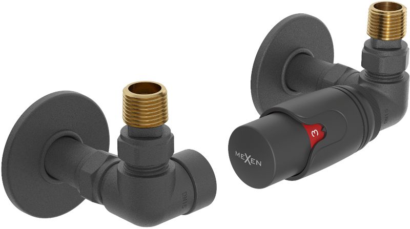Zestaw termostatyczny osiowy Mexen G00 antracyt W903-900-904-66 1 szt.