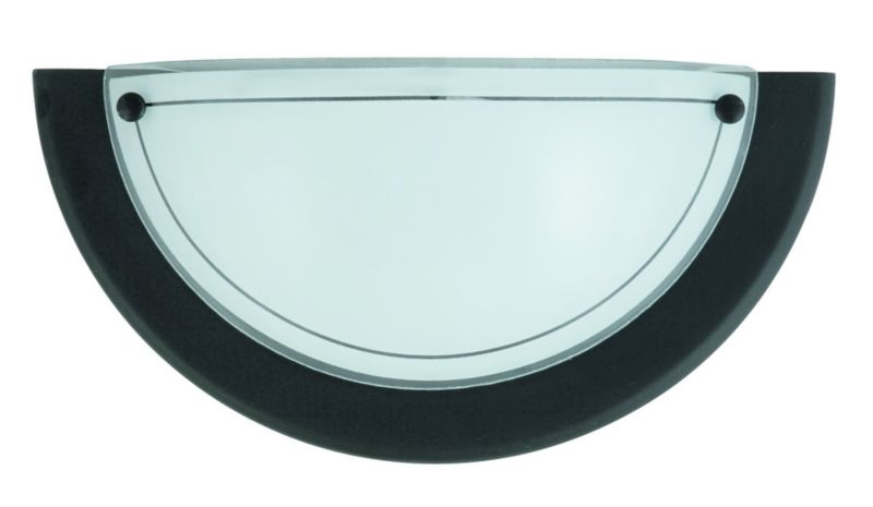 Kinkiet ścienny Rabalux Ufo czarny-szkło opalizowane do łazienki 1 x E27 x 60W IP20 wym: 31 x 31 x 31 cm - 1 szt.