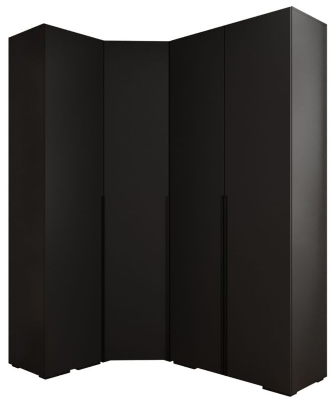 Garderoba wysoka do przedpokoju Abiks INOVA 1 Z3 czarny+czarny 1szt.