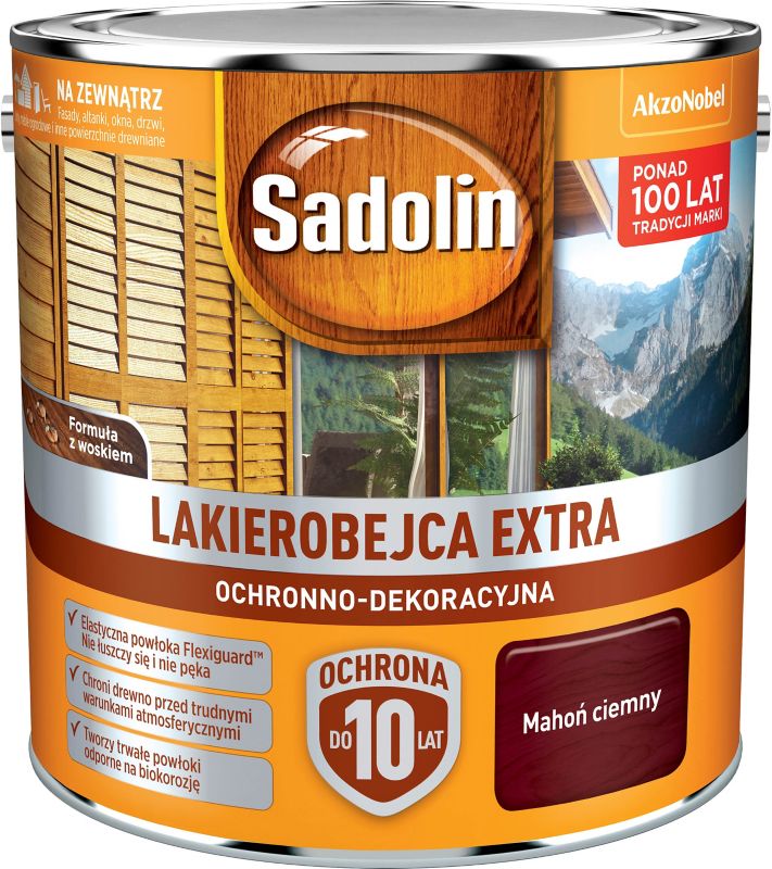Lakierobejca Sadolin Extra ciemny mahoń 2,5 l