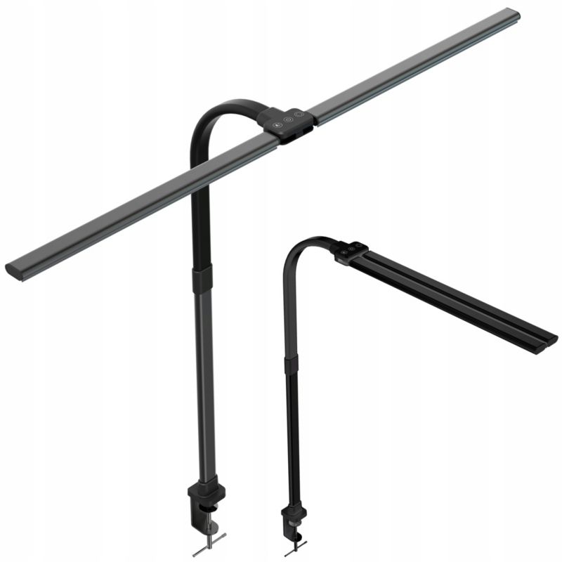 Lampka biurkowa Jumi szkolna na biurko stołowa LED regulowana czarna 1 szt.