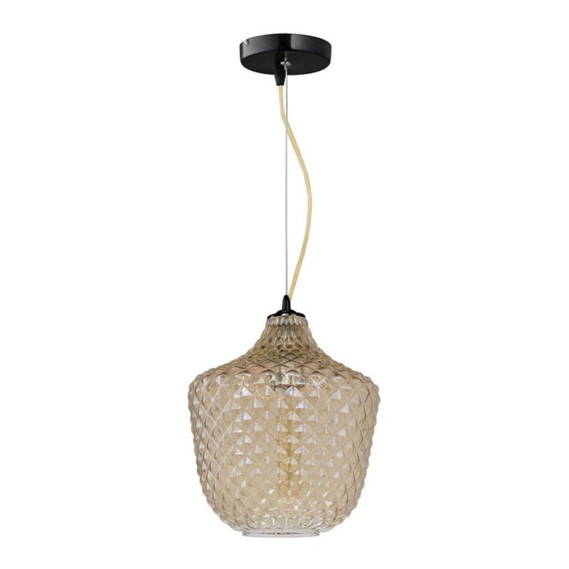 Lampa sufitowa wisząca Milagro Orlando 5500 czarno-bursztynowy szerokość 26 cm 1xE27 x 60W 1 szt.