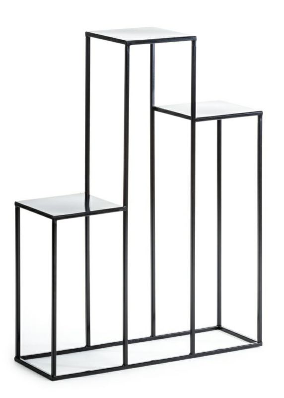 Kwietnik stojący HowHomely Metalowy Czarny 60x20x80 cm 1 szt.