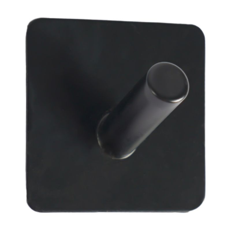 Haczyki łazienkowe Rodeno na ręczniki czarne kwadratowe 2 szt.