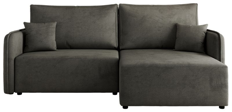 Narożnik MKS Meble MESTO L strona prawa ciemnoszary welwet 1szt.