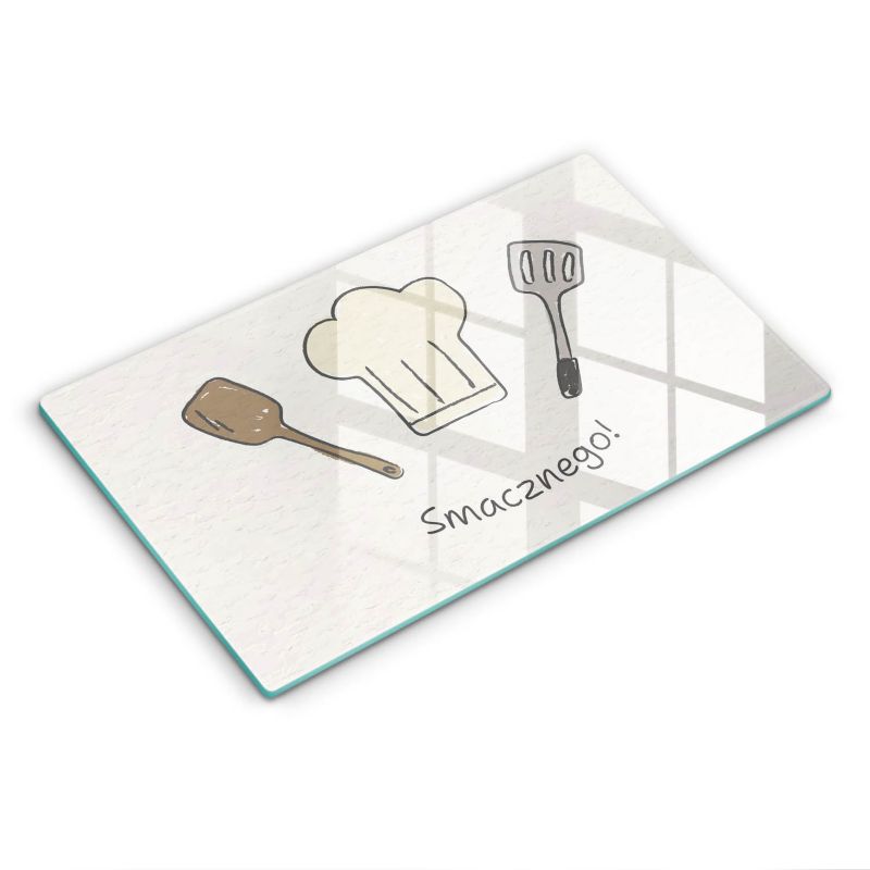 Szklana deska do krojenia Wallfluent 30x52 cm Smacznego posiłku 1 szt.