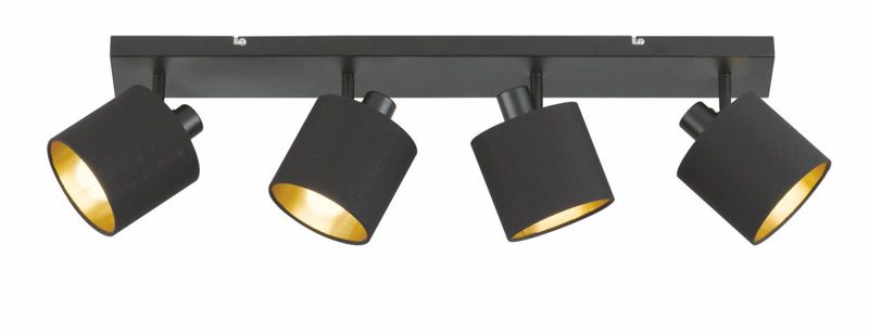 Lampa sufitowa wisząca RL Tommy czarno-złota wym: 19 x 70 x 17,6 cm 4xE14 x 1 szt.
