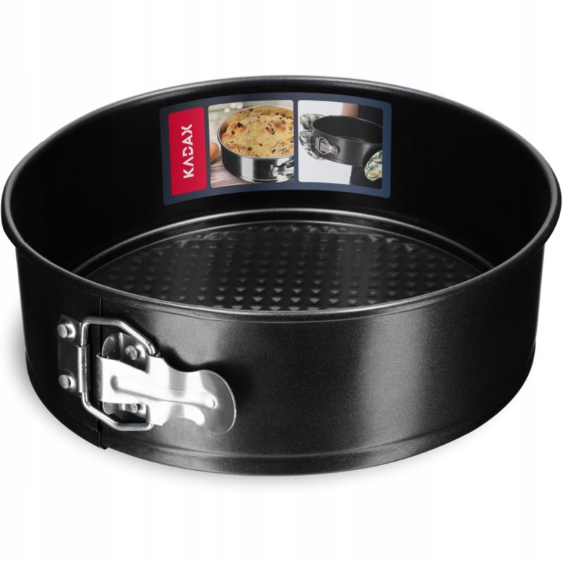 Tortownica KADAX Okrągła Forma Blacha Do Pieczenia 22cm Czarny 1 szt.