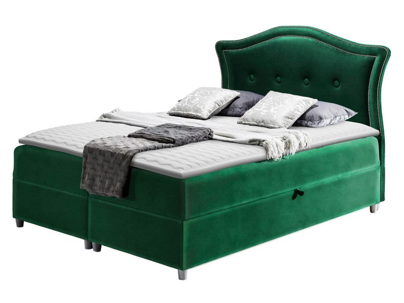 Łóżko kontynentalne MIRJAN 24 Bedran 180x200 butelkowa zieleń 1 szt.