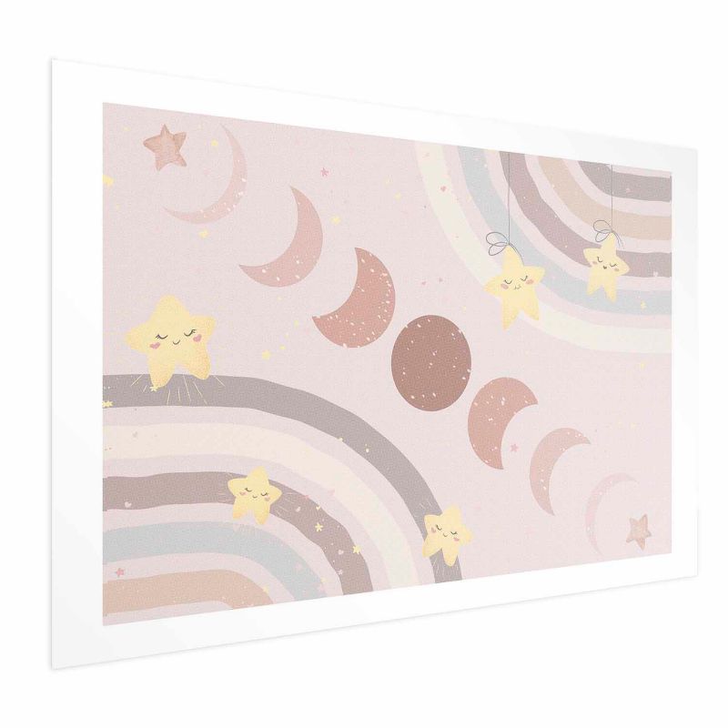 Plakat Artgeist Księżyc z tęczą 90x60 cm bez ramy 1 szt