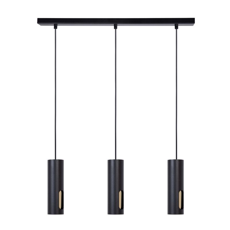 Lampa wisząca Sigma Lighting Flow 5891 czarno-złota do kuchni 3xGU10 x 1 szt.