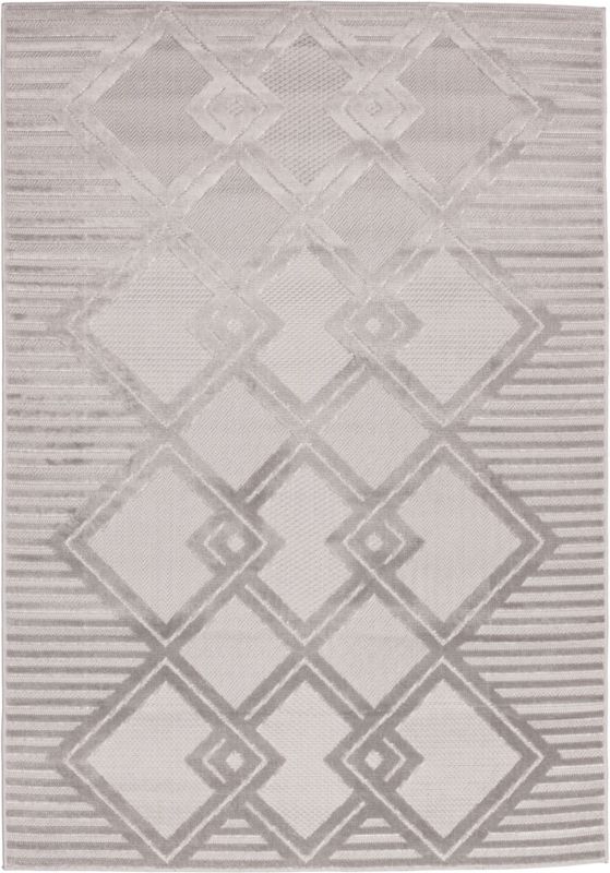 Dywan Multidecor Dora OUTDOOR na zewnątrz i do wewnątrz 160 x 220 cm romby szary 1 szt.