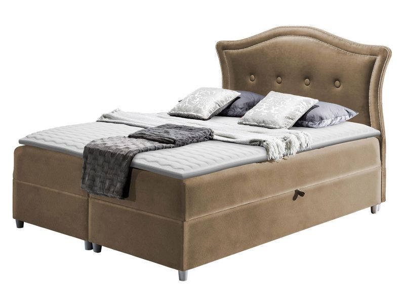 Łóżko kontynentalne MIRJAN 24 Bedran 180x200 jasny brąz 1 szt.