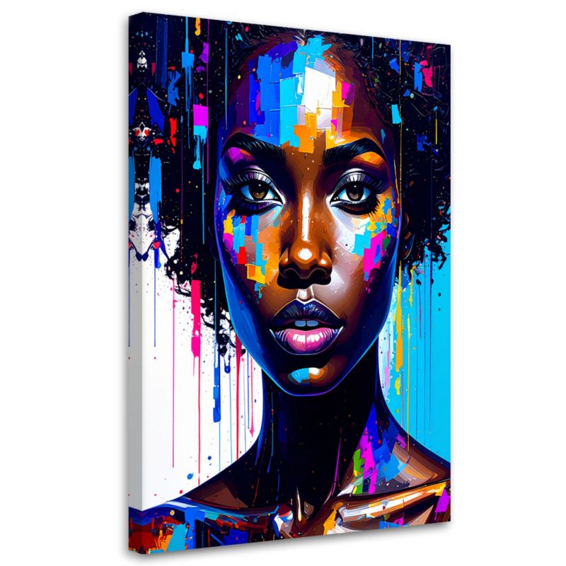 Obraz do salonu sypialni Feeby Twarz Kobieta Akwarela 70x100cm 1szt