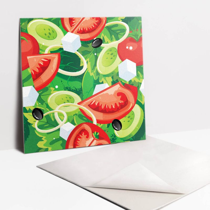 Kafelki samoprzylepne Tulup 30x30 cm Kolorowe warzywa 9 szt. III