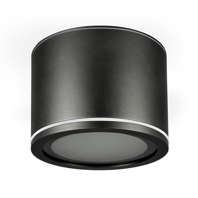 Punktowa oprawa sufitowa Edo do łazienki Uma Sand Gun Color IP54 okrągła czarna 1 szt.