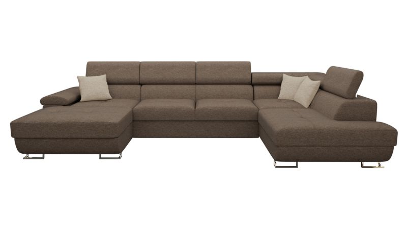 Narożnik MIRJAN 24 do salonu Cotere Bis prawy jasny brąz/jasny beż 1 szt.