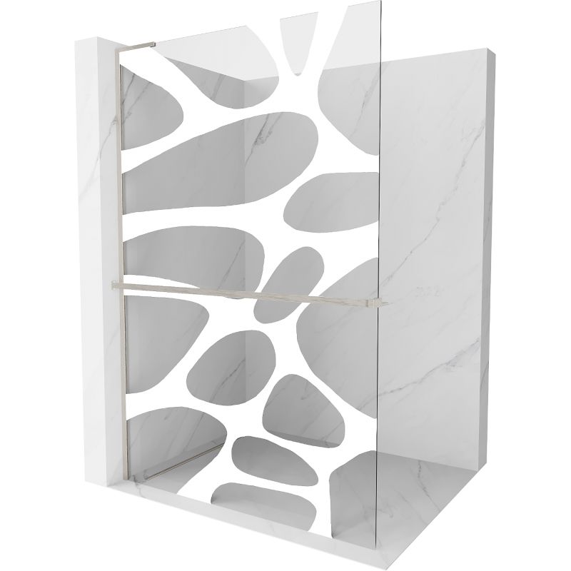 Ścianka prysznicowa Mexen Kioto+ L biały wzór 100x200 cm 800-100-123-97-97 1 szt.