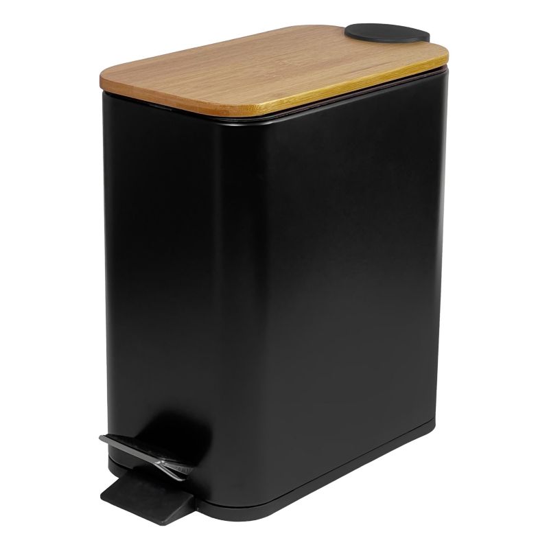 Kosz na śmieci Sepio 6l wolne opadanie czarny 1 szt.