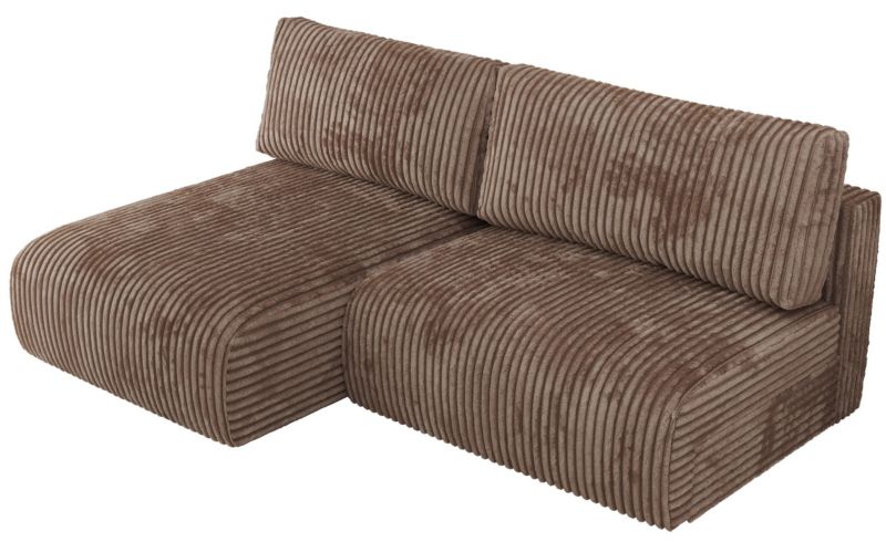 Narożnik MKS Meble VIVO L strona lewa brązowy sztruks 1szt.