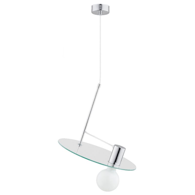 Lampa wisząca Alfa Ch 7408 chromowana przezroczysty do kuchni 1xE27 x 15W 1 szt.