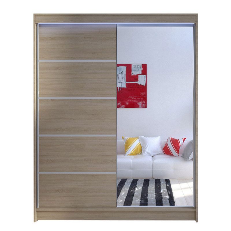 Szafa MIRJAN 24 z drzwiami przesuwnymi Camino III z oświetleniem RGB dąb sonoma 1 szt.