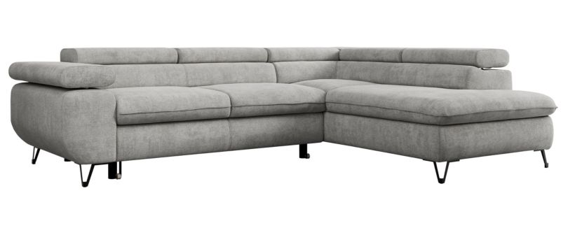 Narożnik MKS Meble PEDRO L strona prawa jasnoszary struktura 1szt.