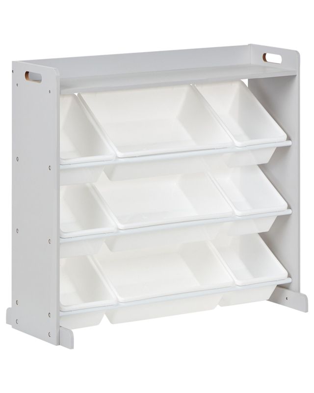 Regał z 9 pojemnikami Collie 78 cm Szary 1 szt.