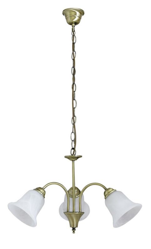 Żyrandol Rabalux Francesca brązowo-białe szkło alabastrowe styl klasyczny 3 x E14 x 3x MAX 40W IP20 wym: 90 x 60 x 60 cm - 1 szt.