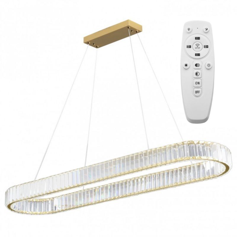 Lampa Sufitowa Wisząca Toolight Led App1508-Cp Złoty Szczotkowany 1 Szt