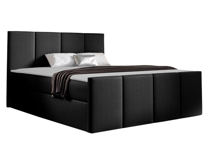 Łóżko kontynentalne MIRJAN 24 Lars 140x200 czarny 1 szt.