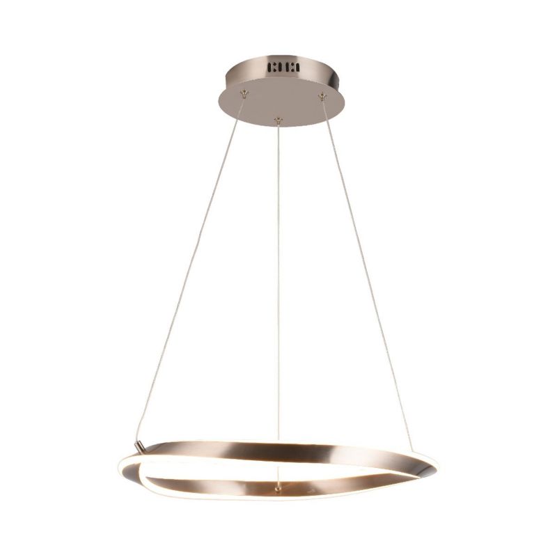 Lampa wisząca Zuma Line Girona piaskowy nikiel wym: 150 x 45 x 45 cm wbudowany LED 26W 1 szt.