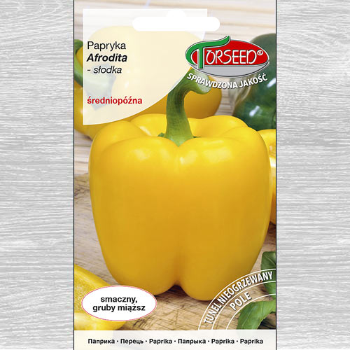 1 szt, Papryka słodka Afrodita - Nasiona: Ilość w opakowaniu: 0.5 g