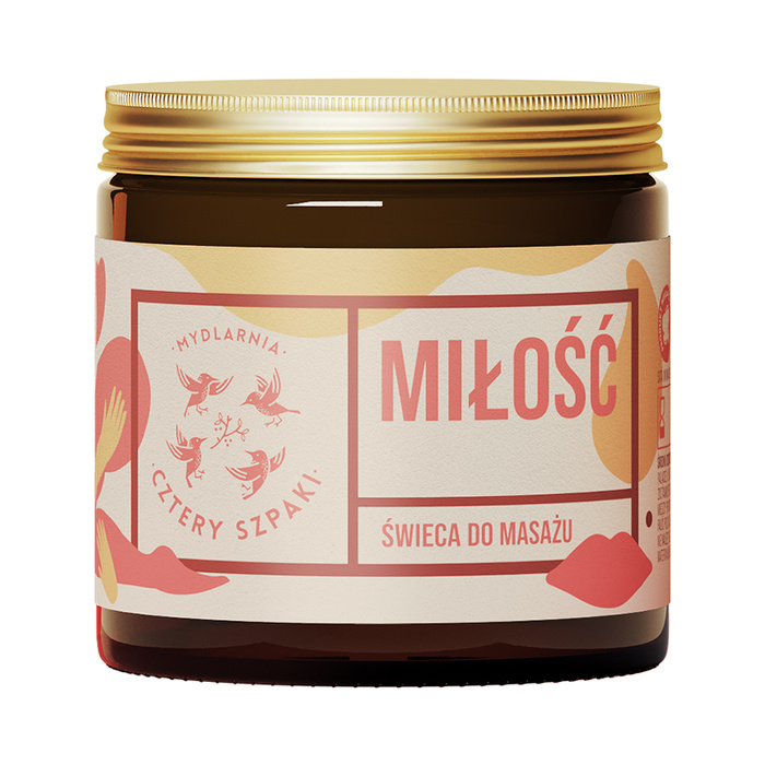 4 Szpaki Świeca do masażu Miłość