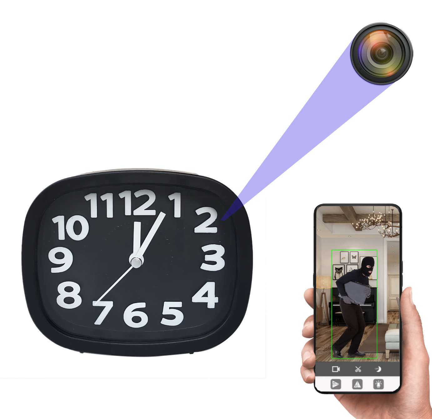 Ukryta kamera WiFI w zegarze MKALR21