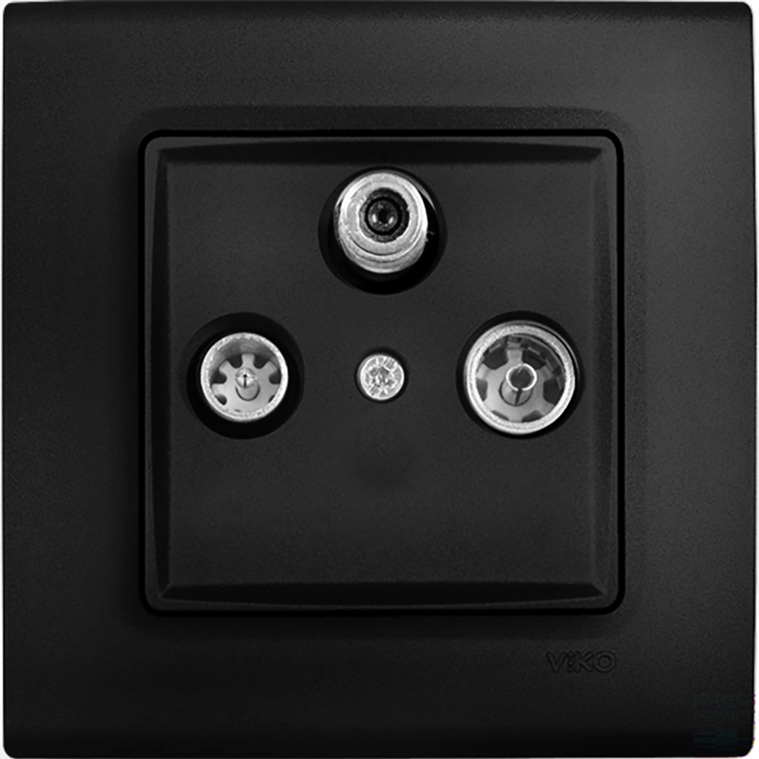 Gniazdo Linnera RTV SAT końcowe czarne